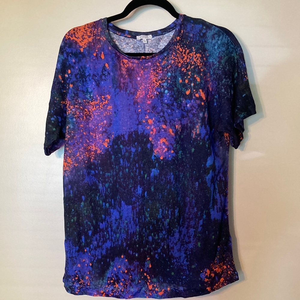 Jigsaw Blue and Purple Woman’s Short Sleeve shirt